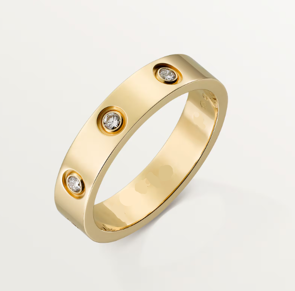 18K Gold Plated Love Ring in gold — diamonds | Jewelique UAE