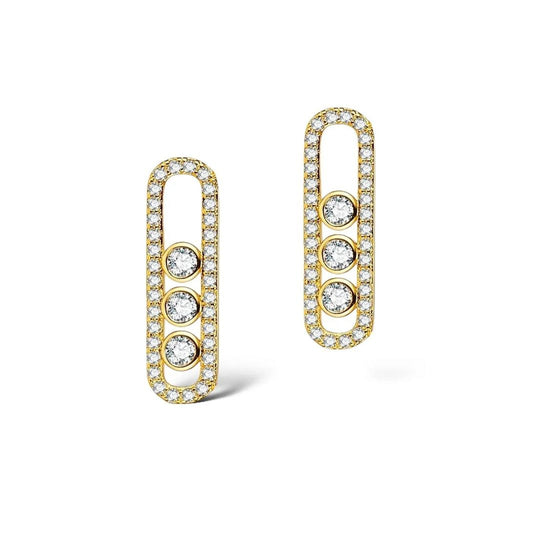 18K Gold Plated Mesica Earrings | Jewelique UAE