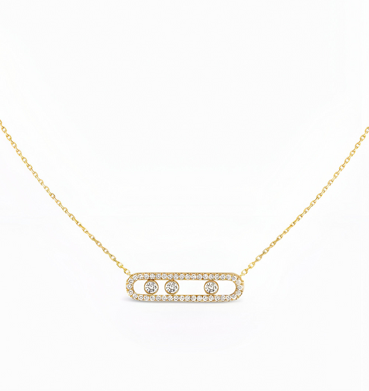 18K Gold Plated Mesica Necklace in gold | Jewelique UAE