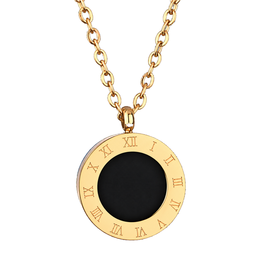 18K Gold Plated Romanian Watch Necklace in gold — light | Jewelique UAE