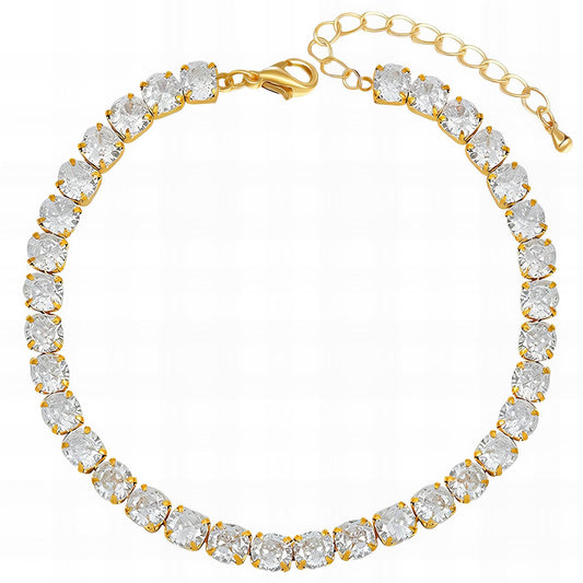 18K Gold Plated Tennis Bracelet in gold — zirconia | Jewelique UAE
