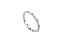 18K Gold Plated Tennis Ring in silver | Jewelique UAE