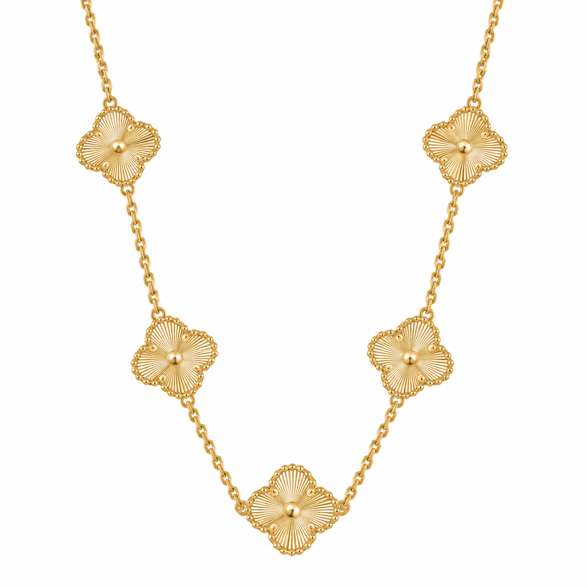 18K Gold Plated VC Chain Necklace in gold | Jewelique UAE