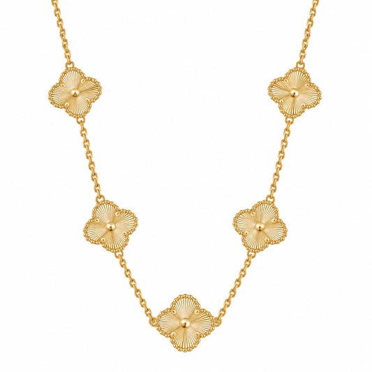 18K Gold Plated VC Chain Necklace in gold | Jewelique UAE