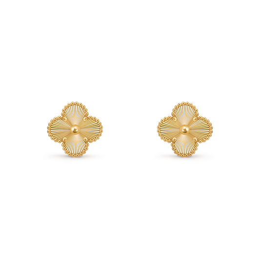18K Gold Plated VC Earrings in gold | Jewelique UAE