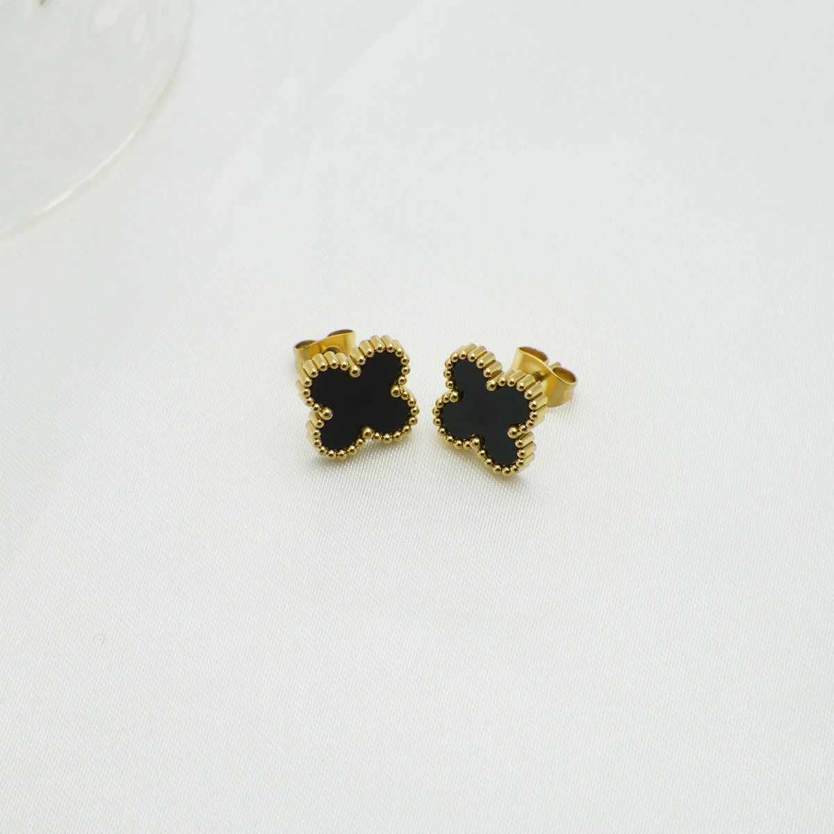 18K Gold Plated VC Earrings in gold | Jewelique UAE