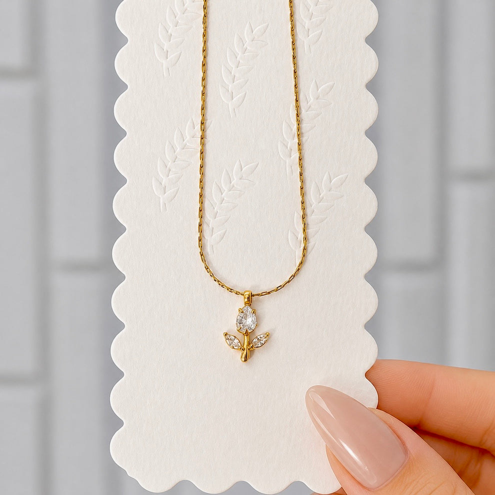18K Gold Plated Rose Necklace